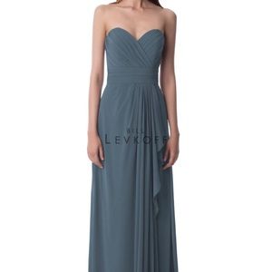 Bill Levkoff bridesmaid dress slate